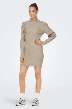 Vestido corto de canalé