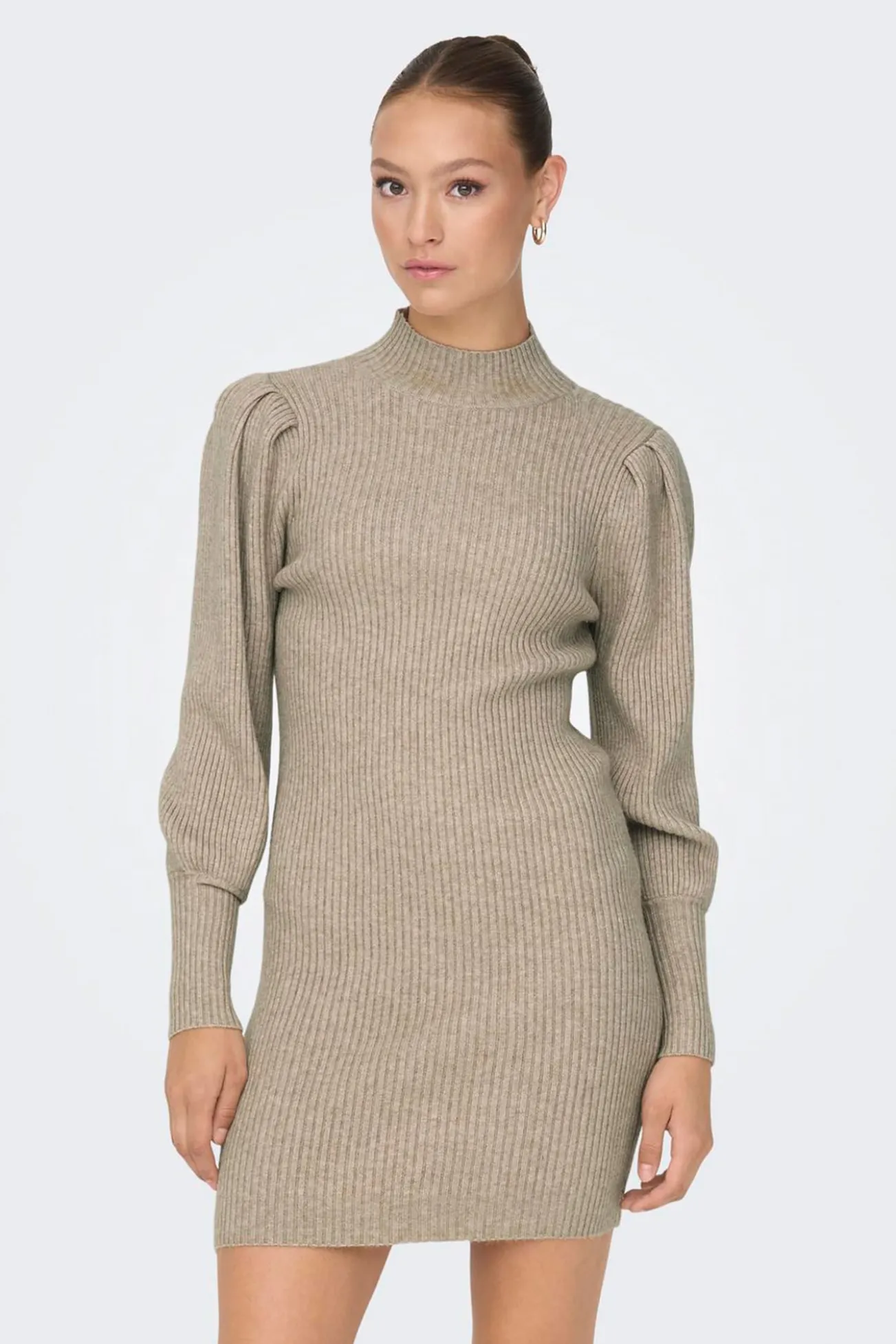 Vestido corto de canalé