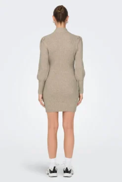 Vestido corto de canalé