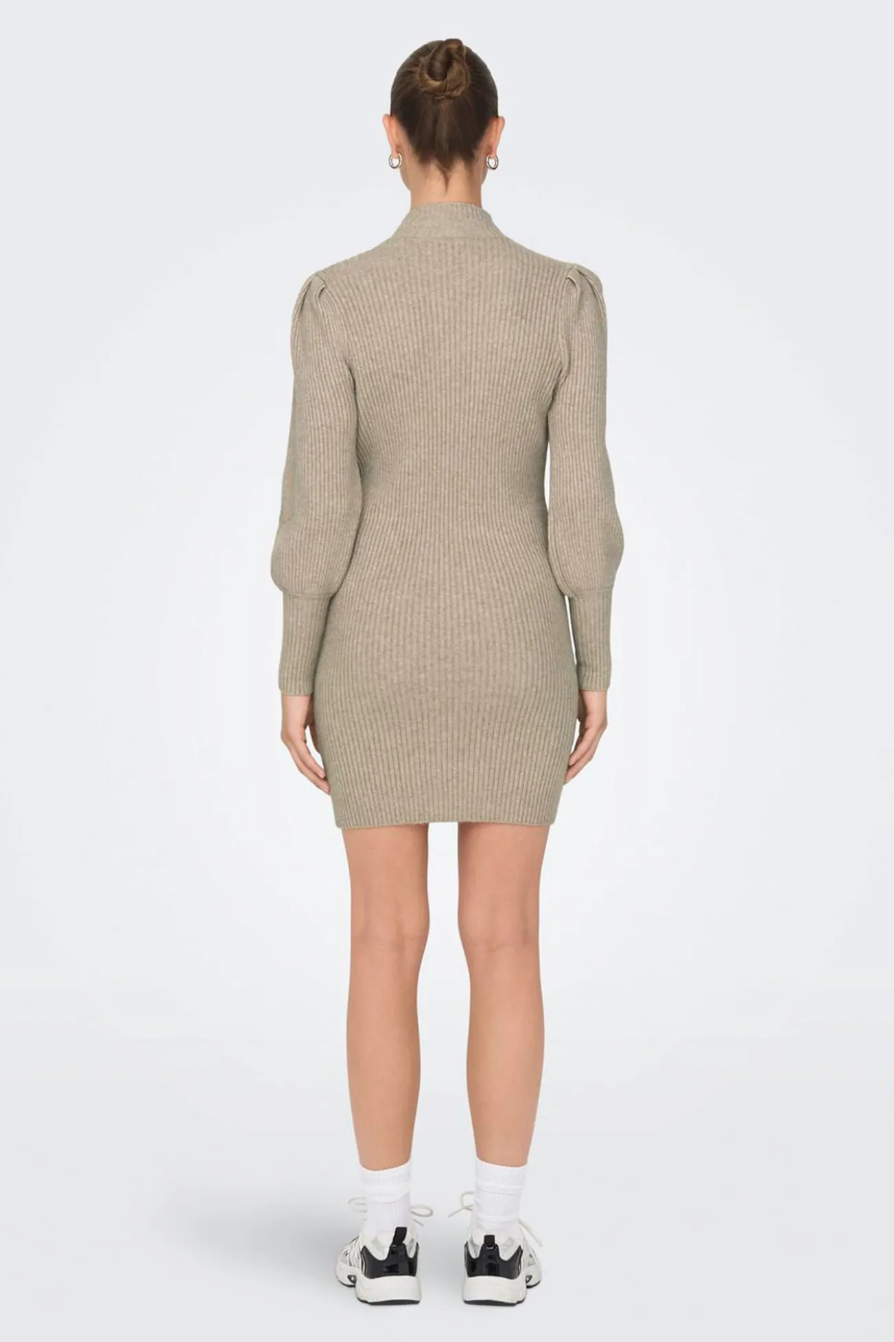 Vestido corto de canalé