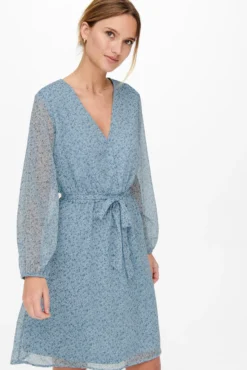 Vestido corto de gasa