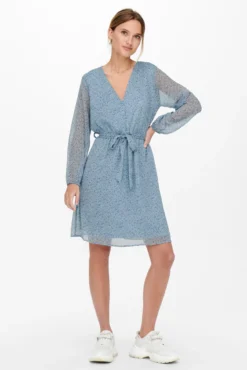 Vestido corto de gasa