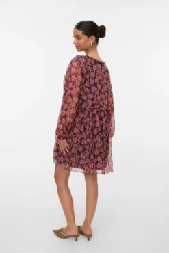 Vestido corto de gasa