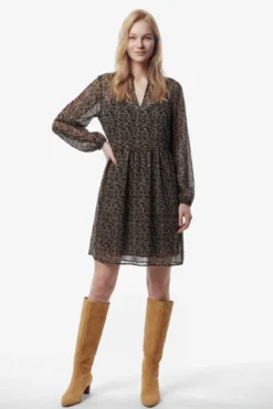 Vestido corto de gasa