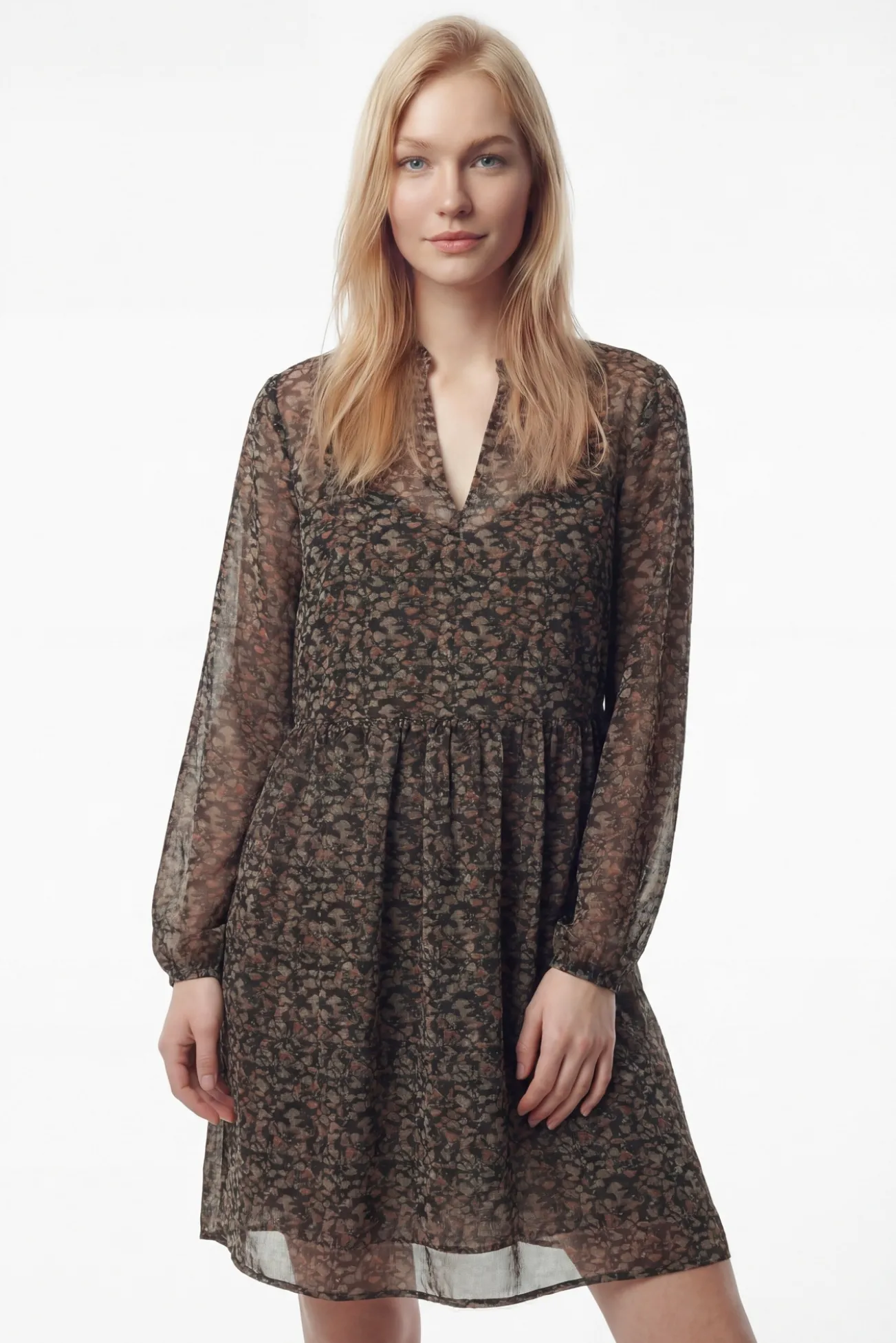 Vestido corto de gasa