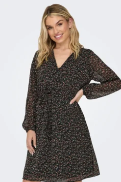 Vestido corto de gasa
