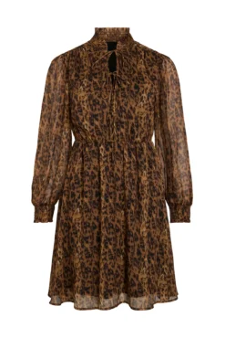 Vestido corto de gasa estampado
