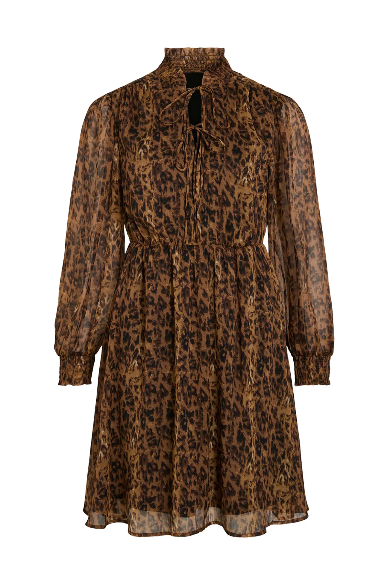 Vestido corto de gasa estampado