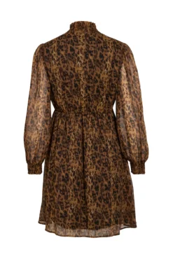 Vestido corto de gasa estampado
