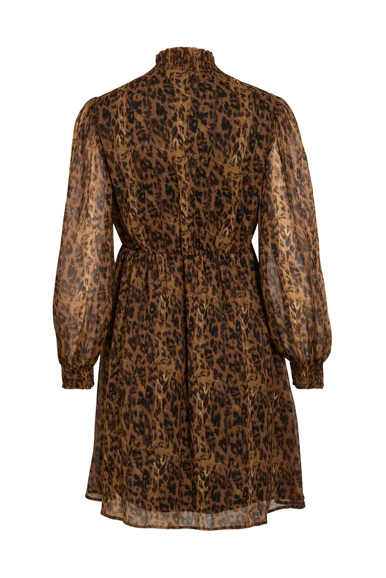 Vestido corto de gasa estampado