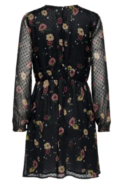 Vestido corto de gasa print floral