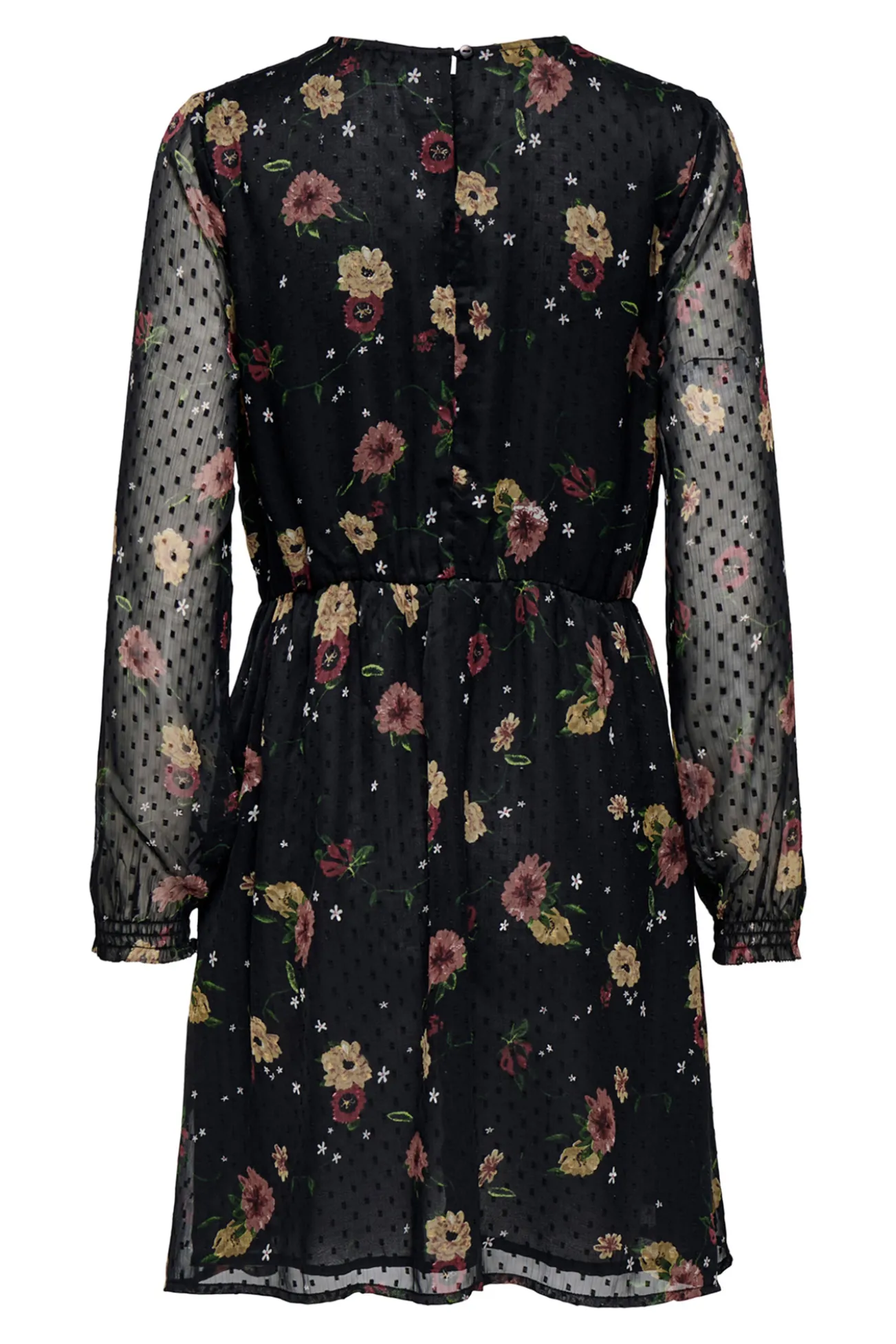 Vestido corto de gasa print floral