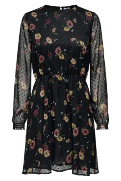 Vestido corto de gasa print floral