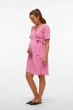 Vestido corto de manga corta maternity y lactancia