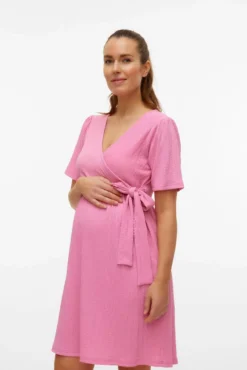 Vestido corto de manga corta maternity y lactancia