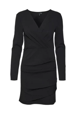 Vestido corto de manga larga