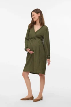 Vestido corto de manga larga maternity y lactancia