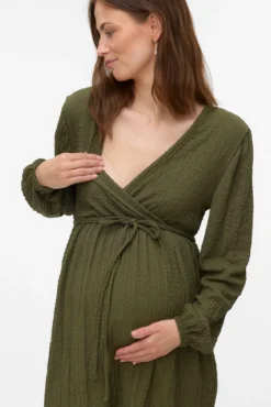 Vestido corto de manga larga maternity y lactancia