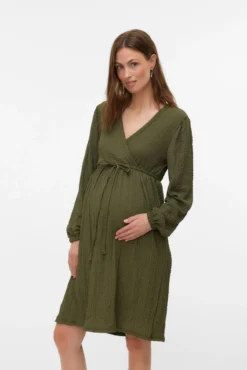 Vestido corto de manga larga maternity y lactancia
