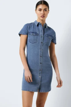 Vestido corto denim