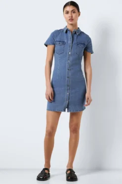 Vestido corto denim