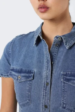 Vestido corto denim