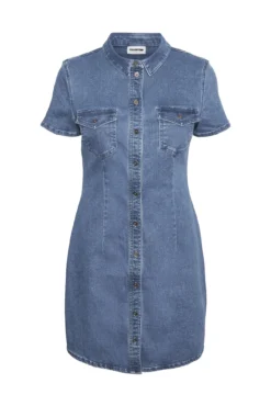 Vestido corto denim