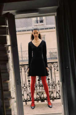 Vestido corto de punto