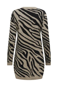 Vestido corto de punto animal print