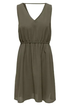 Vestido corto de tirantes anchos