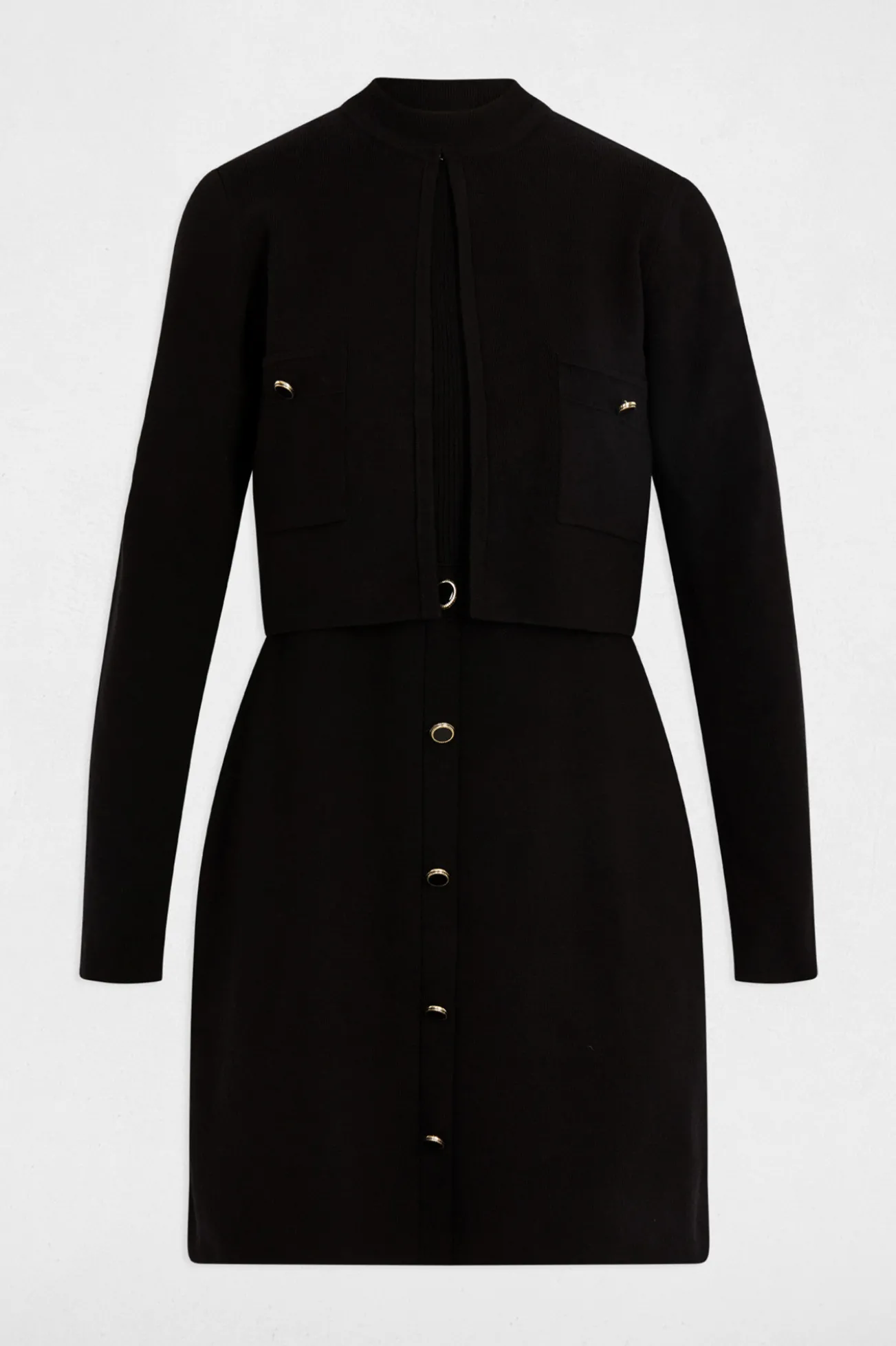 Vestido corto efecto 2 en 1
