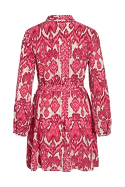 Vestido corto estampado de viscosa