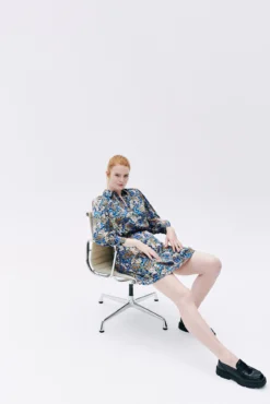 Vestido corto estampado floral