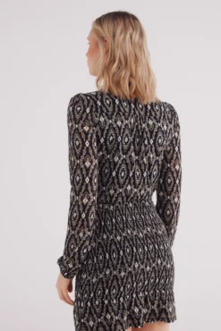 Vestido corto falda gomas estampado