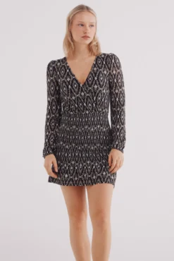 Vestido corto falda gomas estampado