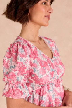 Vestido corto flores Cora