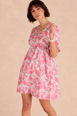 Vestido corto flores Cora