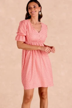 Vestido corto flores Senna