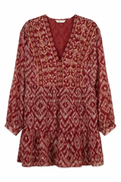 Vestido corto gasa lentejuelas