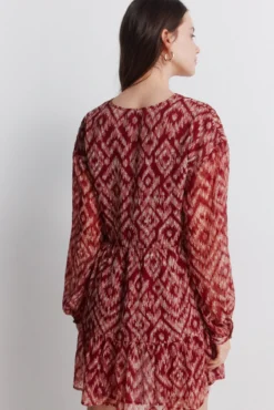 Vestido corto gasa lentejuelas