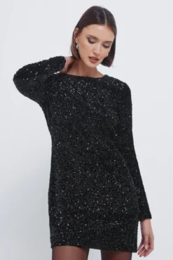 Vestido corto lentejuelas