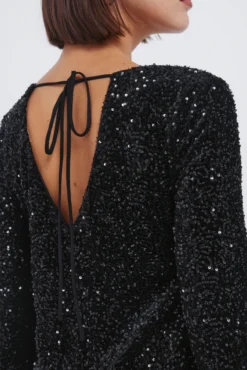 Vestido corto lentejuelas