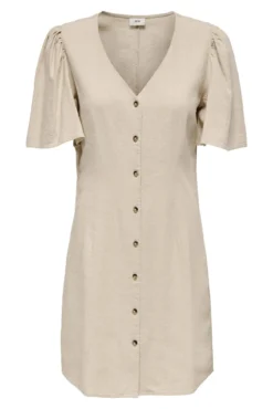 Vestido corto lino