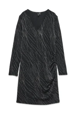 Vestido corto lúrex talla grande