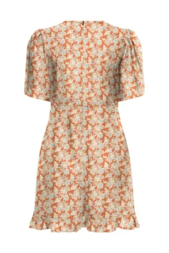 Vestido corto manga corta