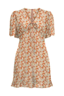 Vestido corto manga corta