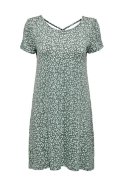 Vestido corto manga corta