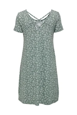 Vestido corto manga corta