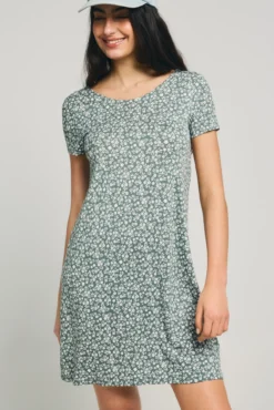 Vestido corto manga corta