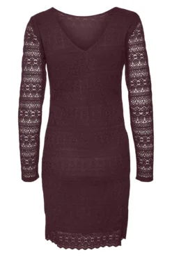 Vestido corto manga larga